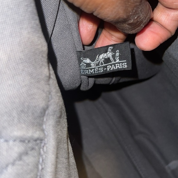 HERMES Fourre Tout MM Canvas Tote Handbag Gray GUC - Picture 13 of 13